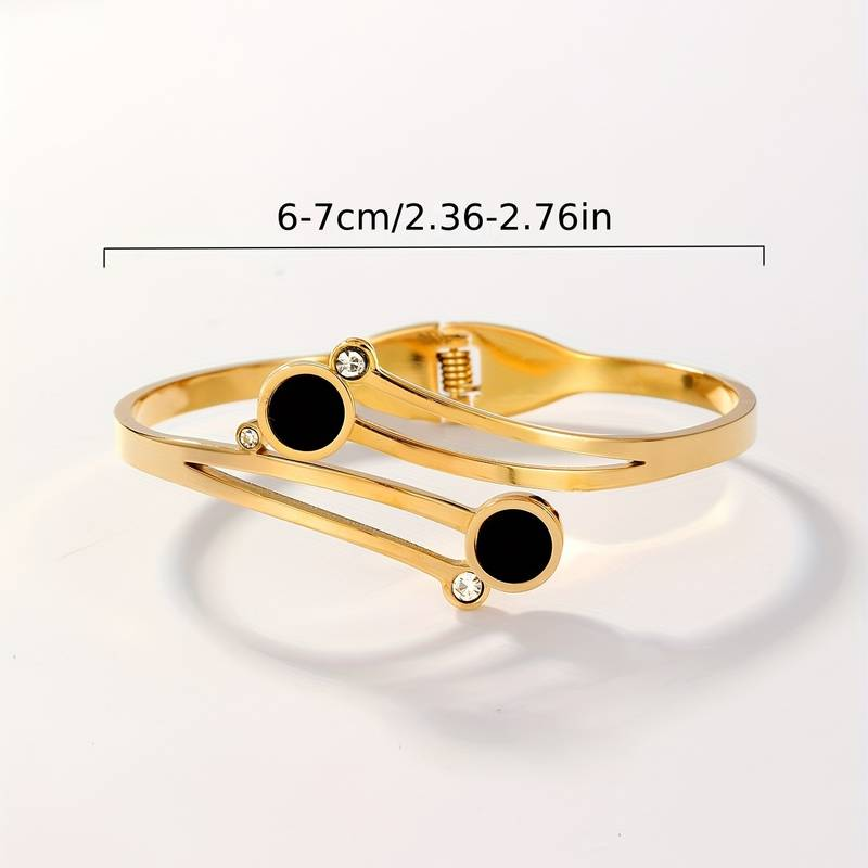 ZIRCON CUFF BANGLE ( luxury unique style )
