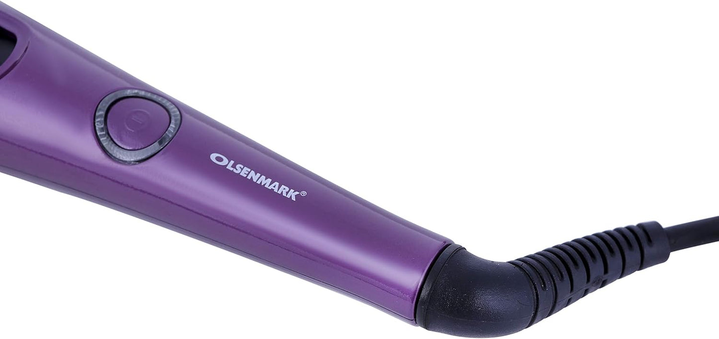 CERAMIC HAIR CURLER with Spring Clip, Led Indicator, Cool Tip