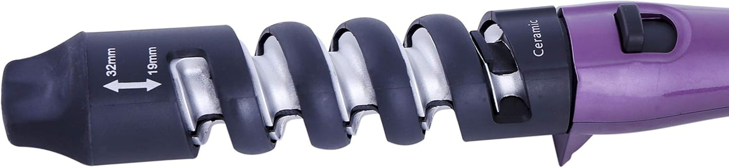 CERAMIC HAIR CURLER with Spring Clip, Led Indicator, Cool Tip