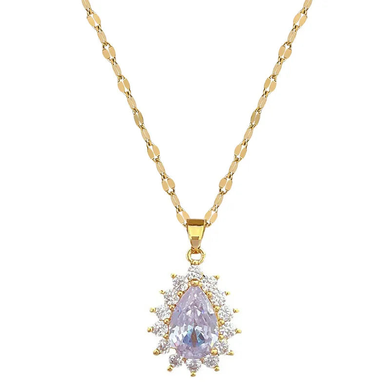 MICRO-INLAID GRACEFUL Personality Banquet Earring & Necklace