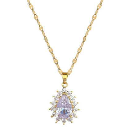 MICRO-INLAID GRACEFUL Personality Banquet Earring & Necklace