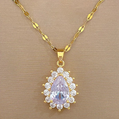 MICRO-INLAID GRACEFUL Personality Banquet Earring & Necklace