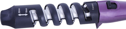 CERAMIC HAIR CURLER with Spring Clip, Led Indicator, Cool Tip