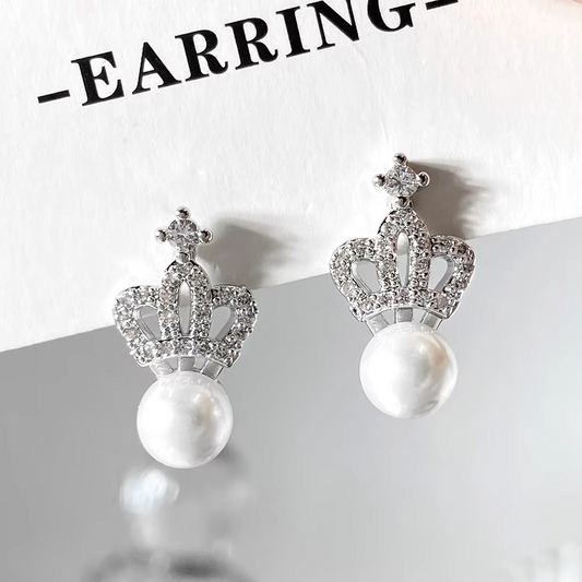 CROWN PEARL EARRINGS