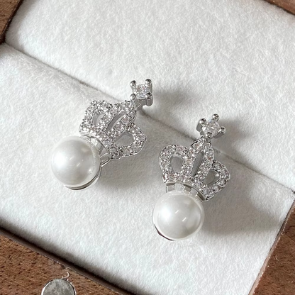 CROWN PEARL EARRINGS