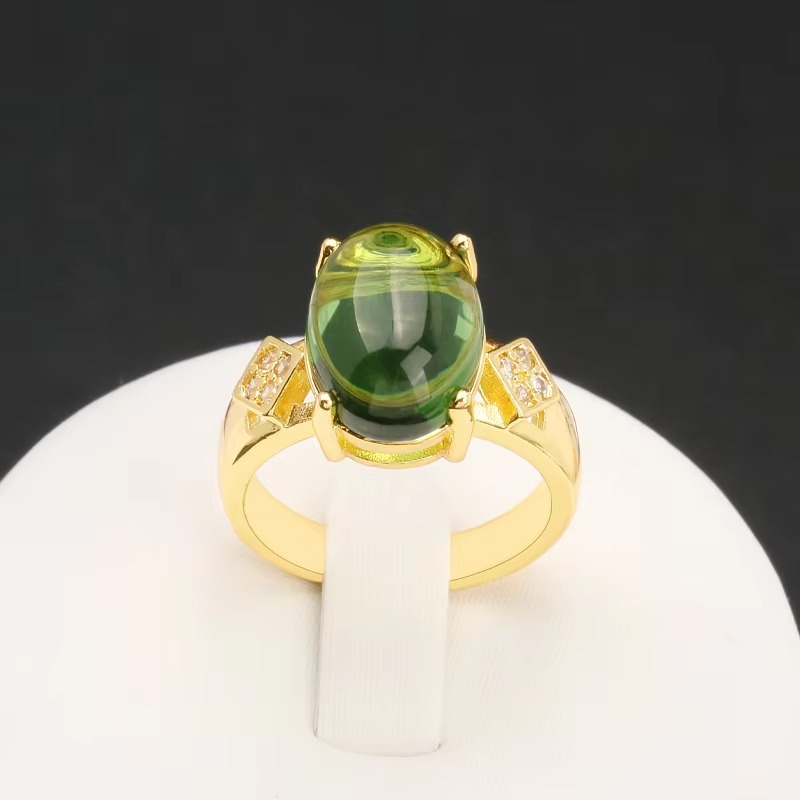 24k Gold Plated Diamond Gemstone Zircon Rings