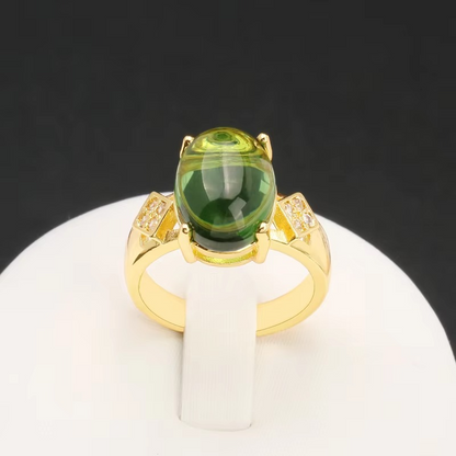 24k Gold Plated Diamond Gemstone Zircon Rings