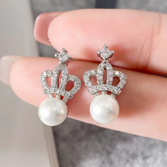 CROWN PEARL EARRINGS