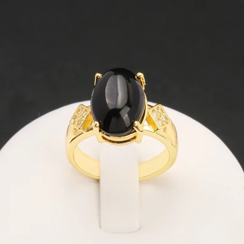 24k Gold Plated Diamond Gemstone Zircon Rings