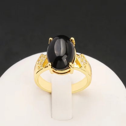 24k Gold Plated Diamond Gemstone Zircon Rings