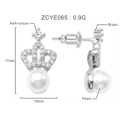 CROWN PEARL EARRINGS