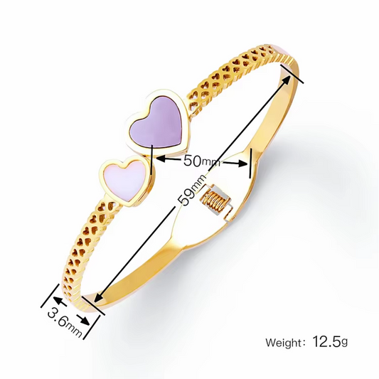 PEACH HEART 18K Gold BANGLE