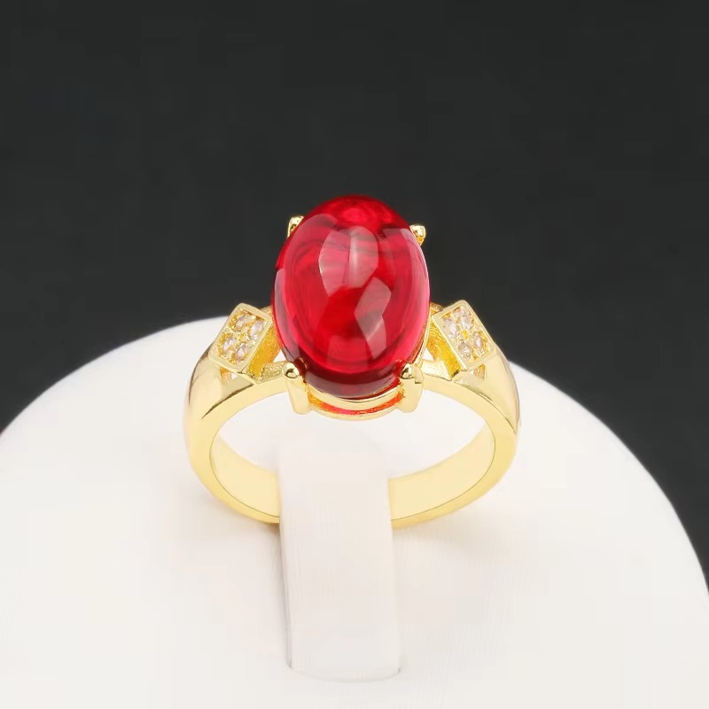 24k Gold Plated Diamond Gemstone Zircon Rings