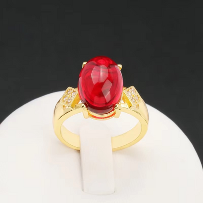 24k Gold Plated Diamond Gemstone Zircon Rings
