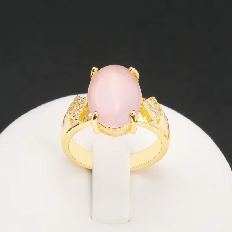 24k Gold Plated Diamond Gemstone Zircon Rings