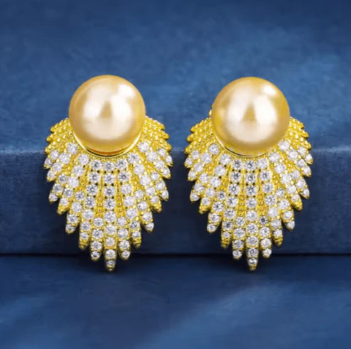 FRITILLARIA PEARL PENDANT SET (necklace & earrings)