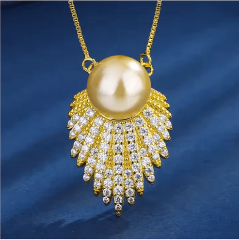FRITILLARIA PEARL PENDANT SET (necklace & earrings)